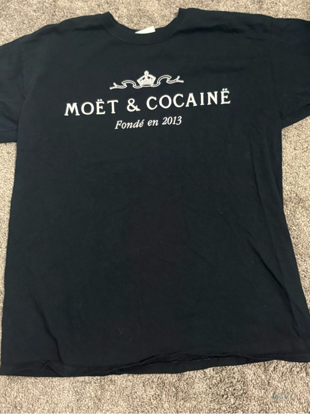 Moët & Cocaine Black Graphic Tee